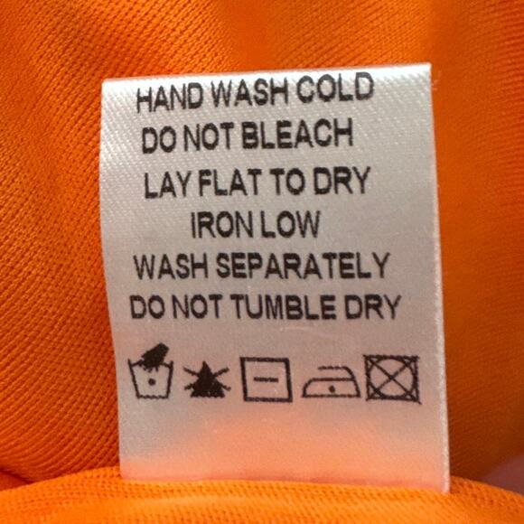 Superdown  Joanna Maxi Skirt Bright Orange Back Slit Size XS NWOT Edgy Fun - Picture 10 of 10